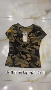 Áo Thun Nữ Cổ Tròn In Mẫu Rằn Ri Cotton Phong Cách Thường Ngày _THUỶ TIÊN SHOP