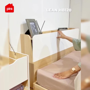 Alas Tempat Tidur - Tatakan Divan Ala Jepang Nest BD120 + Headboard LEAN HB120 Pira Bavarian