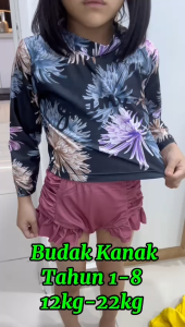 🇲🇾READY STOCK KL (Yr1-8) Quick Dry Kid Swimwear Swimming Girl Two Piece Cute Swimsuit Baju Renang Budak Perempuan小孩宝宝泳装