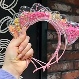 Aksesoris Rambut Anak Korea: Headband Bentuk Telinga & Bando Glitter