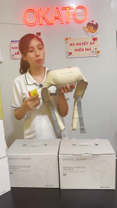 Máy Massage Cổ Vai Gáy OKATO JAPAN Cao Cấp Đai Massage Cổ Vai Giảm Nhức Mỏi Mát Xa Xoa Bóp Mô Phỏng Bàn Tay Con Người