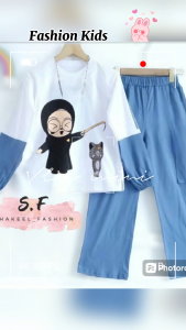 Setelan Anak Perempuan CLANA Cargo Terbaru 2025 - Caty Set2 Crinckle Airflow