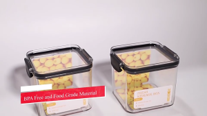 Airtight Food Storage Container Stackable Plastic Transparent Sealed Cans Kitchen Fridge Noodle Box Bekas Makanan Kedap Udara Tupperware Penyimpan Makanan密封罐