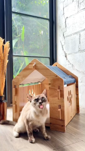 🐈✨บ้านแมว ที่นอนแมว นุ่ม สบาย รังแมว บ้านแมวไม้ คอนโดแมว บ้านสัตว์เลี้ยง แมวเหมียว บ้านแมวสวยๆ ทาสแมว สินค้าอยู่ในไทย