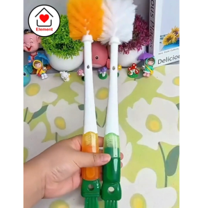 [SG Seller] 5 in 1 Multipurpose Bottle Cleaning Brush Lid Crevice Brush Silicone Bottle Gap Cleaner Tool