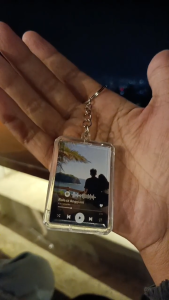 Gantungan Kunci Custom Foto - Gantungan Kunci Spotify 2 Sisi