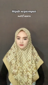 HIJAB SEGI EMPAT VOAL MOTIF KERUDUNG TERBARU UKURAN STANDAR 110 X 110 JILBAB MOTIF POUCH