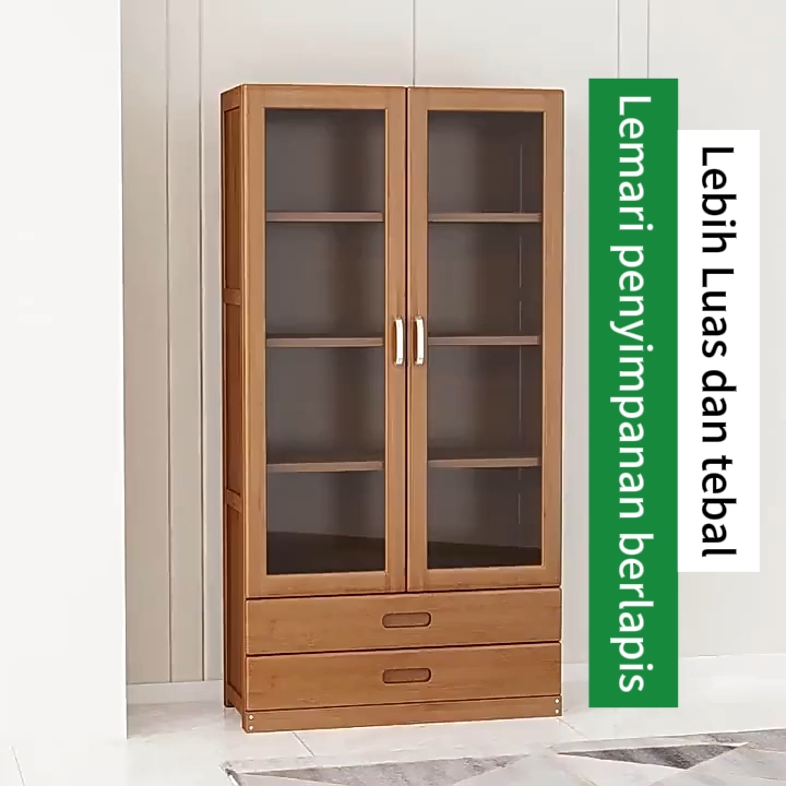 Rak 5 Susun Dengan Pintu  Rak buku Serbaguna Tertutup Rak Buku Susun Rak Buku Serbaguna Murah