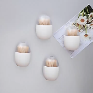 Hũ tăm nam châm gắn tủ lạnh hình trứng