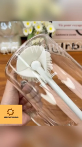 KEEPWORKING Cleaning Cup Brush Foldable Long Handle Milk Bottle Brush Glass Water