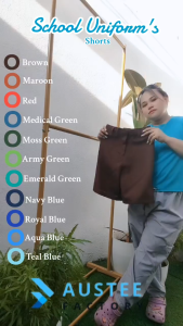 A2A School Uniform Shorts – Smart Casual Academic Attire