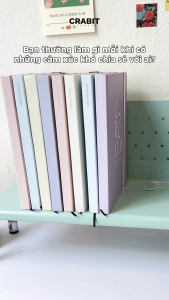 Sổ tay A5 CRABIT Obscure Feeling kẹo ngọt ruột grid dot kẻ ngang trơn 130gsm