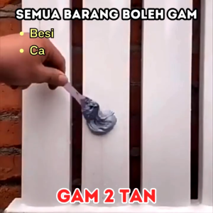 Gam 2 Tan Glue Besi Strong Metal Repairing Casting Adhesive Glue Besi Super Glue Gam kimpalan 金属管道修补胶