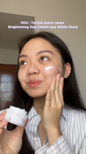 WHITE STORY Brightening Day and Night Moisturizer Gel Cream 15g | Gluta Acne Cica with Niacinamide and Hyaluronic UV Protection Pelembap Wajah Muka Berjerawat Oily Dry Skin Krim Pagi Malam Pencerah Skincare Korea Bestseller BPOM