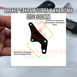 Breket Cakram Disc Kaliper Cakram Depan Supra X Kharisma Piringan Besar 300