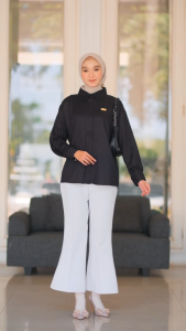 Kemeja Tunik Wanita Polos Rayon Twill Atasan Wanita Basic Premium Daily Wear