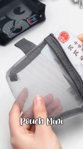 Pouch Mini Jaring Transparant / Portable Travel Bag Organizer