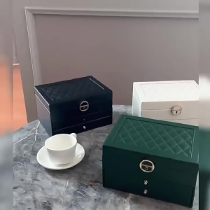 3Layer Luxury Case Jewelry Box Storage Large Capacity Organizer Fine Accessories Drawer With Lock TH