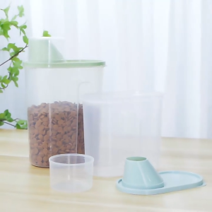 กล่องเก็บอาหาร แมวกล่องใส่อาหารแมว เก็บอาหาร ที่ใส่อาหารแมว ถังใส่อาหารแมว กระปุกใส่อาหารแมว กล่องอาหารแมว มีตัวซีลอย่างดีความชื้น