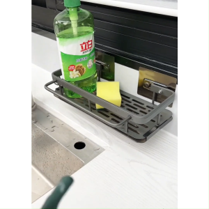 Kệ để đồ rửa chén dán tường có khay hứng nước và giá treo khăn Zochico