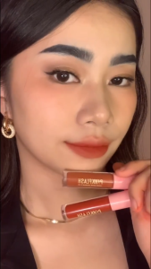 (P*FLASH) P02 Shade Matte Lipstick Soft Moisturizing Red Nude Pink Melting Lip Cream Waterproof Makeup Not Fade Lip Gloss Lip tint
