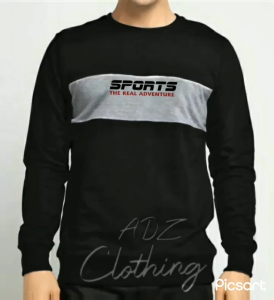 Sweater Crewneck OUTDOOR l Jaket Sweater Hoodi Pria/Wanita Model Casual l Switer Hudi SPORTS ADVENTURE Pakaian Hoodie Ukuran Besar/Kecil Dan Big Size/Jumbo Bahan Kain Flecee Warna Hitam Strip Abu-abu Muda Ready Size XS/S/M/L/XL/XXL/3XL Bisa COD