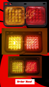24V LED 100% Original Tapak Besi Lampu Belakang/Brek/Isyarat/Undur Lori Treler Trak Bas