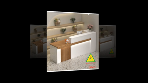 QUẦY LỄ TÂN QUẦY TIẾP TÂN QUẦY TÍNH TIỀN QUẦY THU NGÂN QTT413- Nội thất lắp ráp Viễn Đông Adv