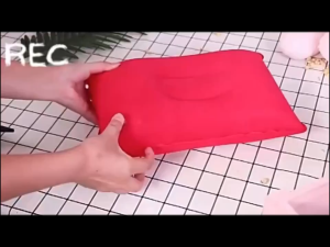 A-G Inflatable Air Pillow Plane Head Rest Support Ultralight Fold Sleeping Camping Pillow PVC Nylon Neck Stretcher Backrest Pillow Office Lunch Break Pillow Ultralight Travel Bedroom Hiking Beach Car For Outdoor Travel