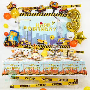 12pcs Engineering Gift Bags Candy Cookie Loot Bag For Construction Birthday Party Decorations
