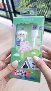 Kabel Data Charger Type C 3A 18W USB Fast Quick Charging dengan Pelindung Cable Bite Robot RPC100