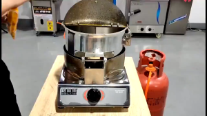Popcorn machine commercial hand cranked gas popcorn machine spherical single pot popcorn machine