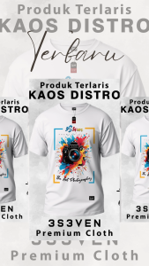 Tshirt Baju Kaos Distro Premium Pria Dewasa Klasik Cotton 24 S hingga 3XL