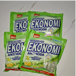 Paket Hemat 4 pcs - Sabun Ekonomi Deterjen Krim Lemon 145gr 145 gram - Ekonomi Hijau Termurah