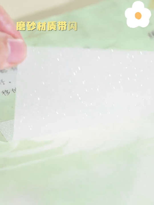 50 Sheets Glitter Transparent Sticky Notes, Shinny Posted It See Through Clear Sticky Notes Set, Waterproof Self-Adhesive Memo Message Reminder, Notebook Pads Notepads Stationery School Office Supplies