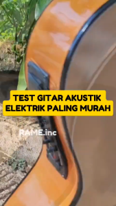 Gitar akustik elektrik murah pemula gitar yamaha hitam dengan equalizer siap pakai