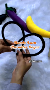 Bando buah pisang terong wortel | Bando sayuran anak dan dewasa Bandana