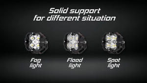 Novsight WL1 2PCS Laser Gun 40W 4600LM White & Yellow 2-in-1 For Motorcycle Jeepney Cars Mini Driving Light LED Work IP67 Waterproof Car spotlights