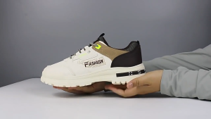 KLEE Mens Sports Casual Skate Shoes: Breathable High-Top & Trendy White Sneakers