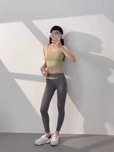 FitYoga Yoga pants female high-waisted buttocks fall belly thin fitness clothing large size elastic professional running exercise pants