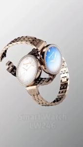 LENYES LW246 1.19\"Amoled Sport Health Monitoring Wireless Magnetic Smartwatch Touch Screen JamTangan