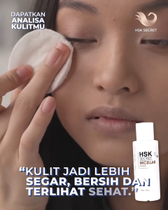 HSK Secret Micellar Water - Pembersih Wajah Make Up Remover Cleansing Water Melembutkan & Melembapkan dengan Aloe Vera Usnea Barbata & Zanthoxylum