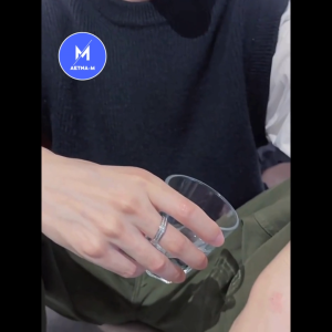 Double-layer Frosted Ring Stainless Steel High-grade Creative Fashion Men Women Cincin Lelaki Punk 韩版男潮流个性磨砂开口戒指