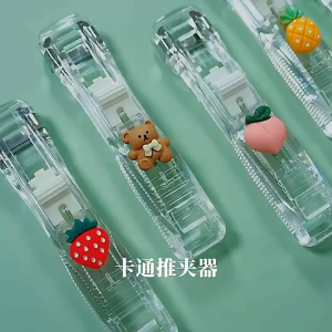 Kliper Penjepit Kertas Stapler Dorong Paper Clips Poratble Stainless Steel Staples Otomatis PTT