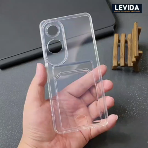 Oppo A60 4G Clear Wallet Card Case Bening / Card Holder Kartu