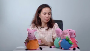 Boneka FamilY boneka kartun pig plush stuffed boneka mainan viral