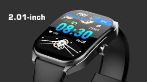 สมาร์ทวอทช์หน้าจอโค้ง หน้าจอ 2.01 นิ้ว กันน้ำ IP68 โทรออก/รับสาย บันทึกจำนวนก้าว/ก้าว/แคลอรี่/โหมดออกกำลังกาย