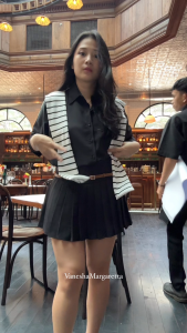 [VM] - 9001- Kemeja Barber silk + Salur / Kemeja Fashion Wanita
