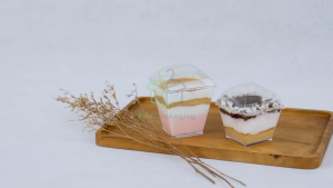 Jelly Cup Kotak Tutup Cembung Pudding Gelas Agar-agar Mini Dessert Food Grade Isi 25 Pcs