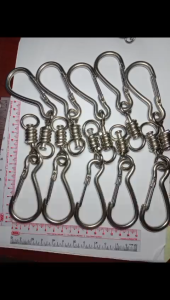 Móc Khóa inox dắt cổ chó có đầu chống xoắn treo đồ đạc